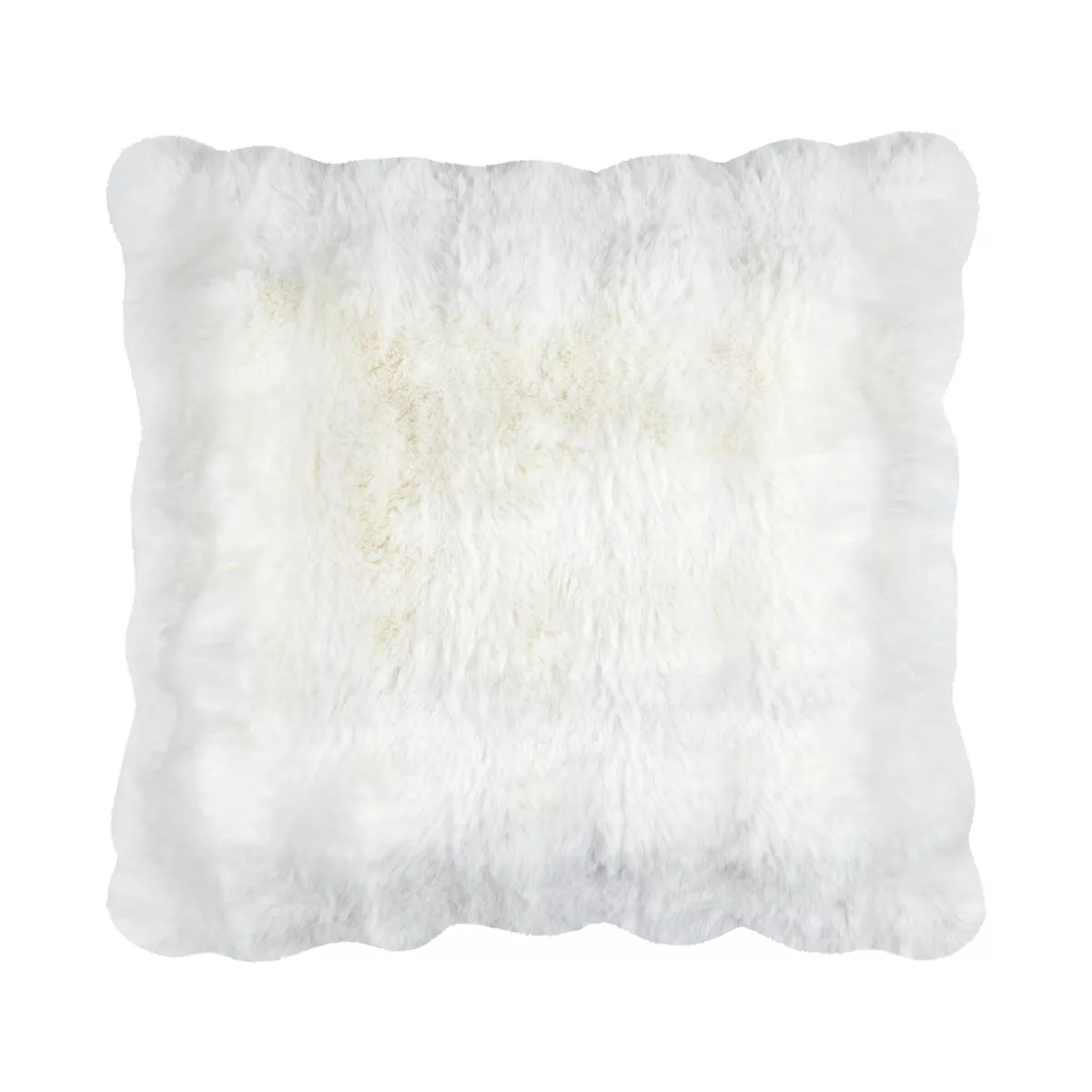 Coussin carré fausse fourrure (45 x 45 cm) Nebraska Ecru