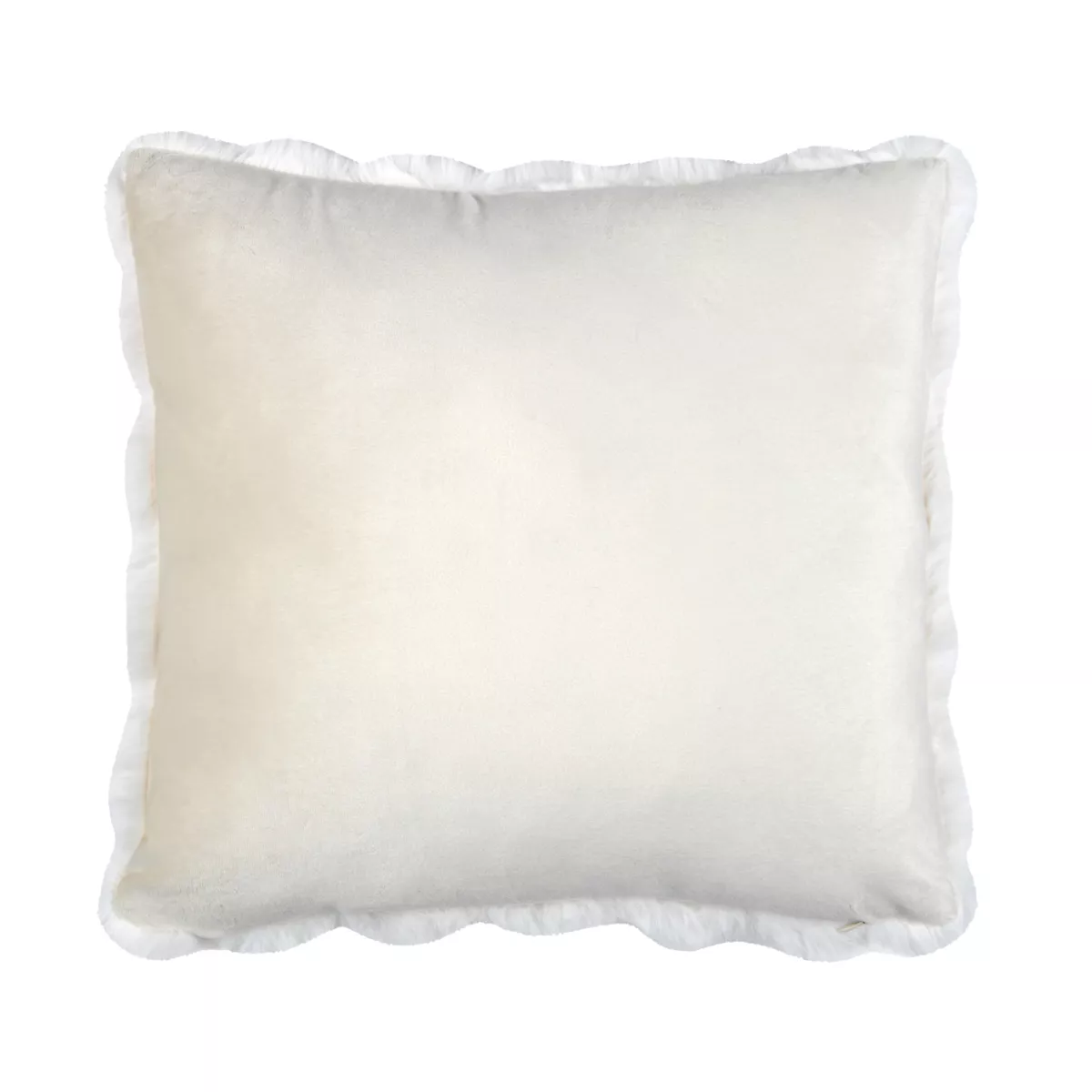Coussin carré fausse fourrure (45 x 45 cm) Nebraska Ecru