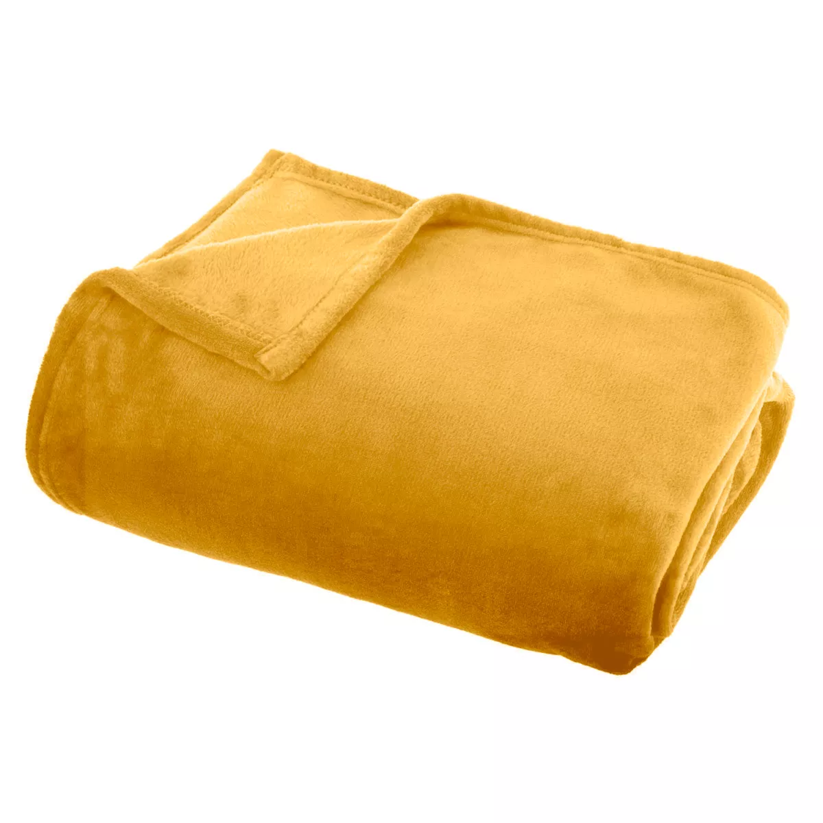 Manta suave en franela (130 x 180 cm) Didou Mostaza Amarilla