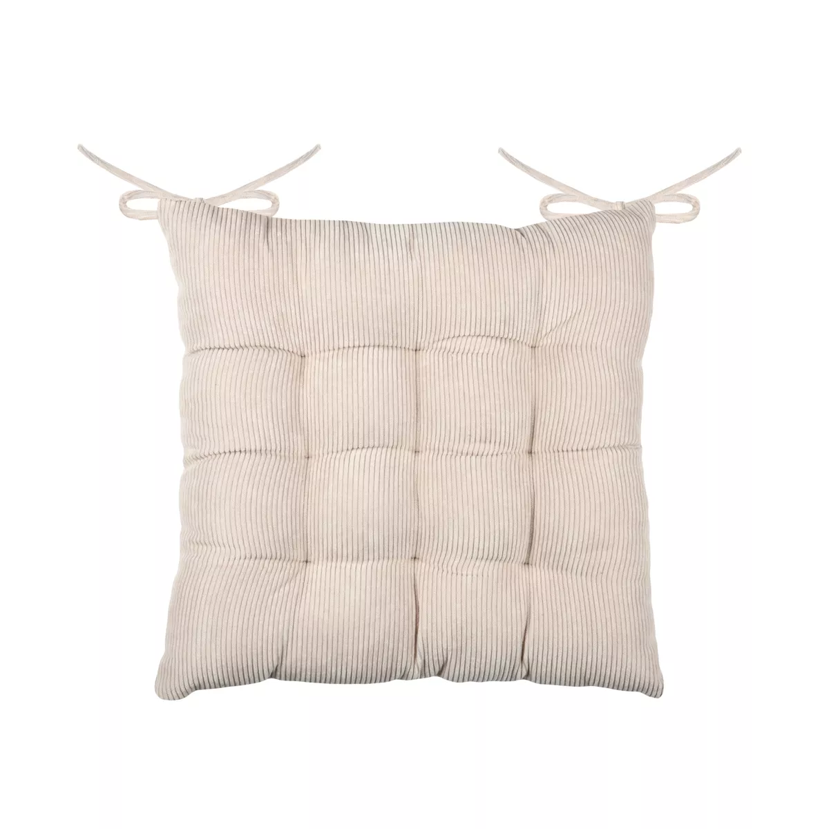 Cuscino per sedia quadrato in velluto (38 x 38 cm) Dandy Beige