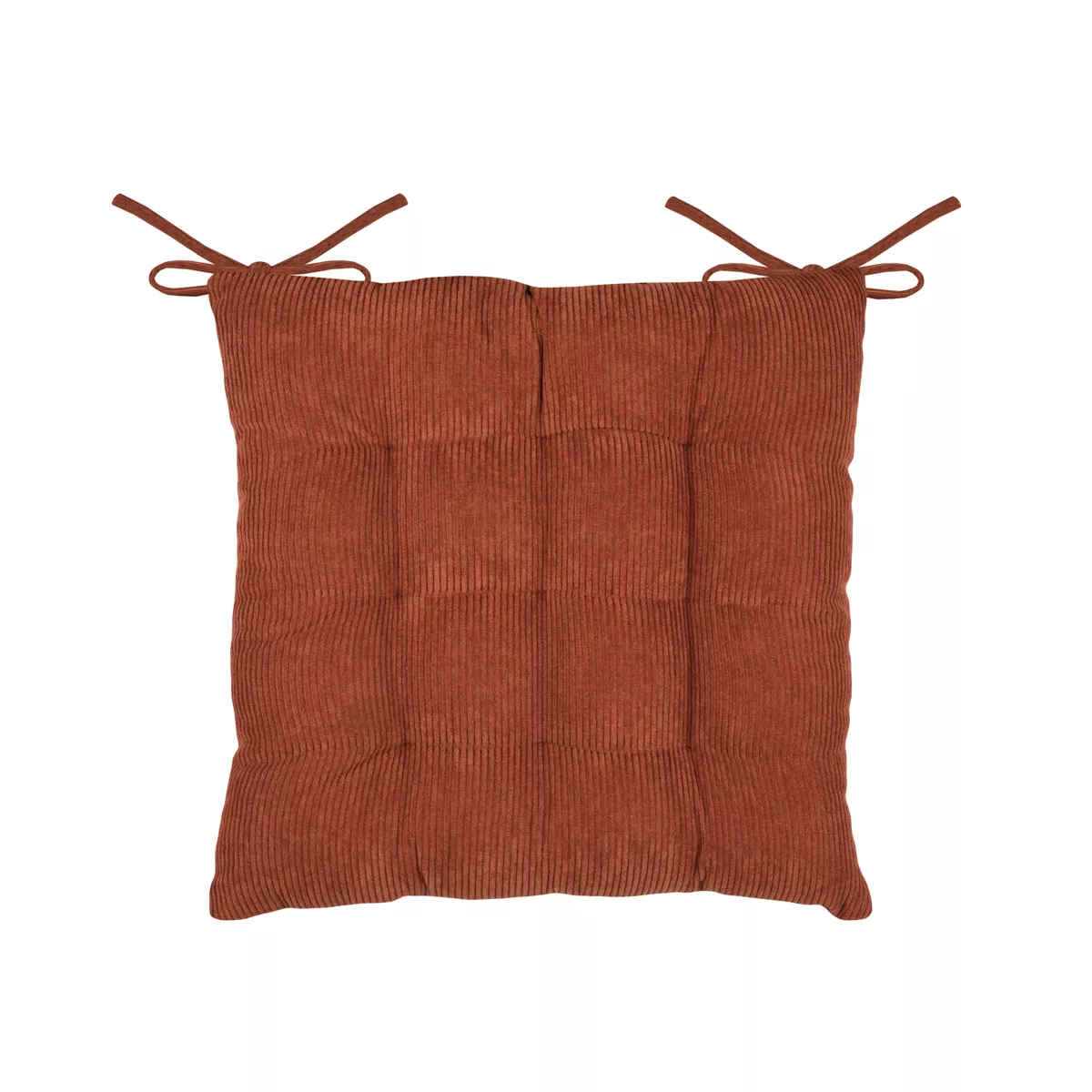 Cuscino per sedia quadrato in velluto (38 x 38 cm) Dandy Terracotta