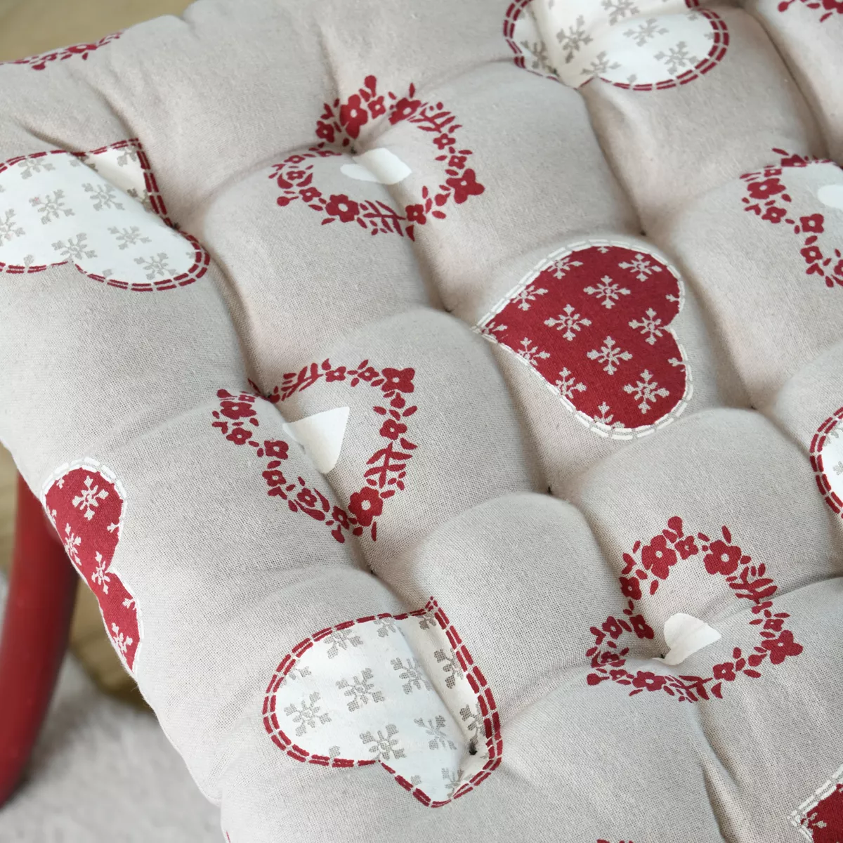 Coussin de chaise carré coton (40 x 40 cm) Ornon Taupe