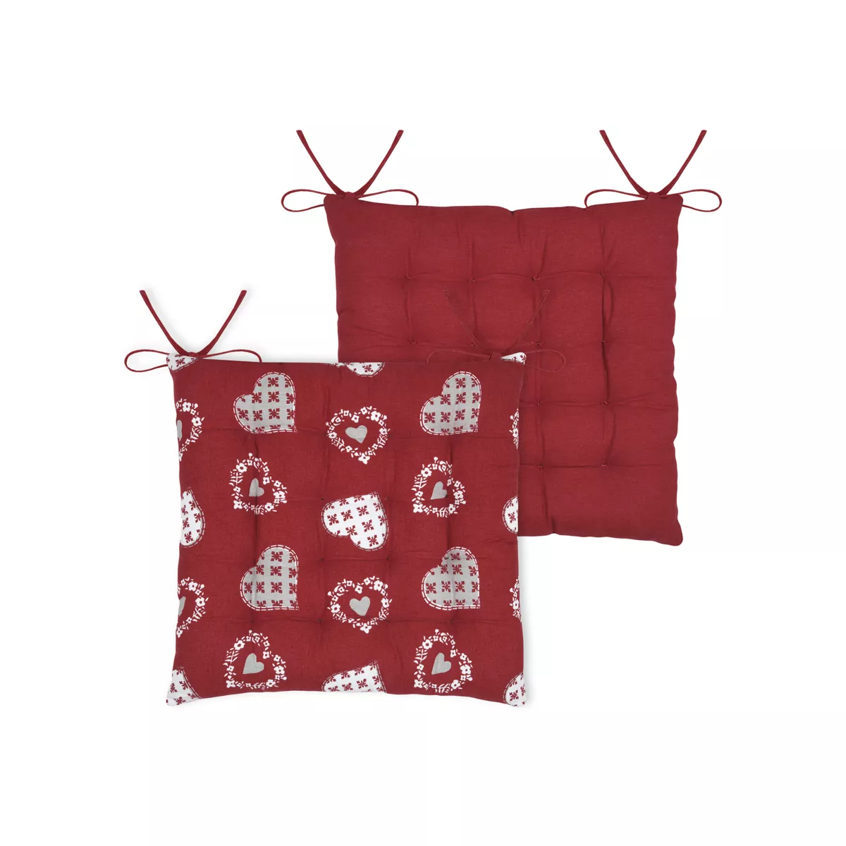 Coussin de chaise carré coton (40 x 40 cm) Ornon Rouge