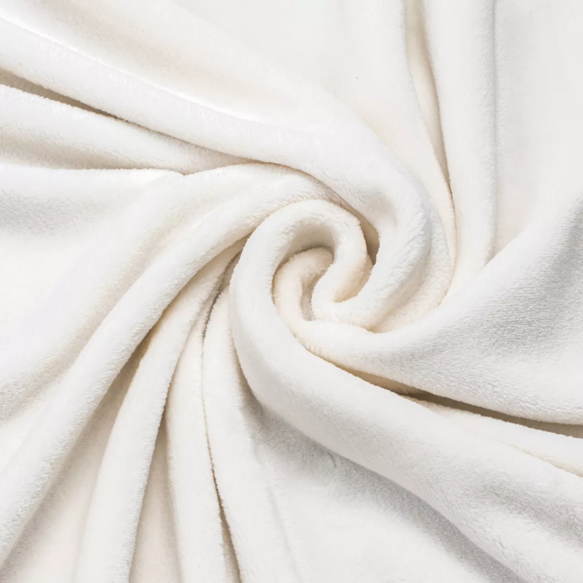 Plaid doux flanelle (125 x 150 cm) Didou Ivoire