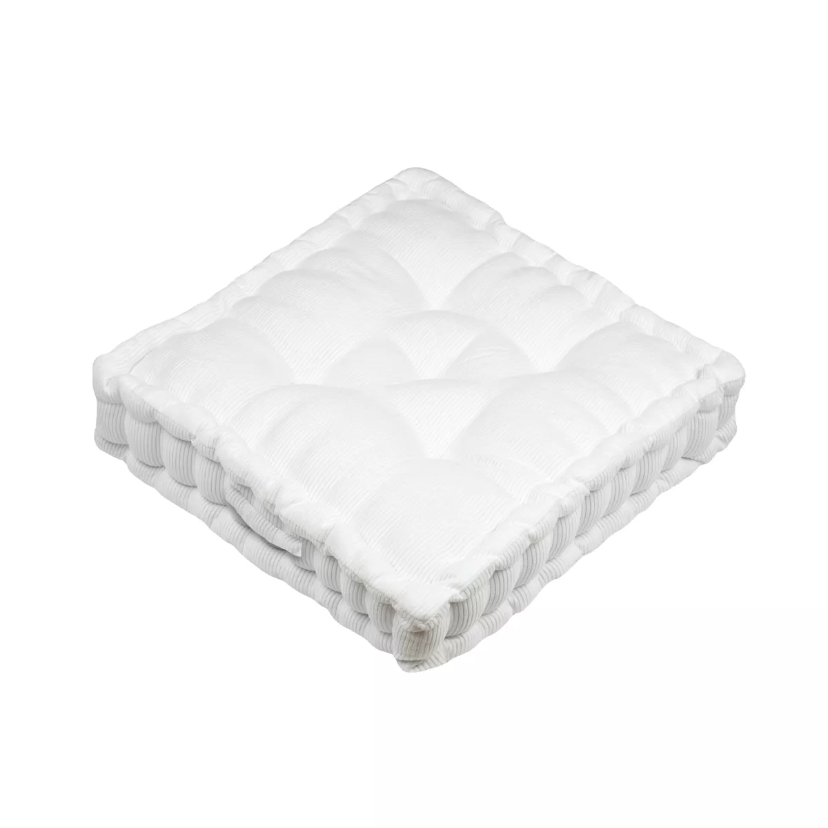 Coussin de sol carré velours (45 x 45 cm) Dandy Ecru