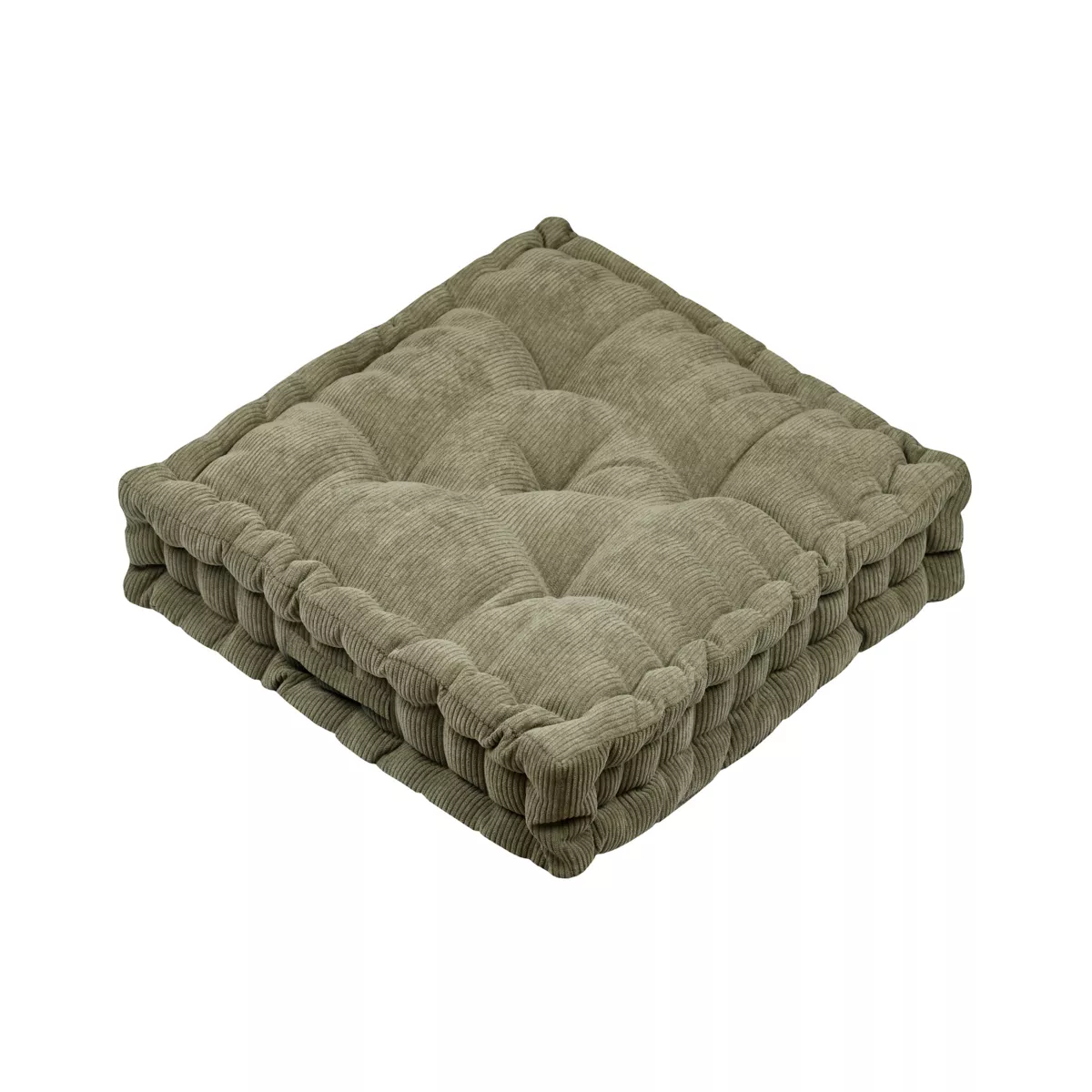 Firkantet fløjls gulvpude (45 x 45 cm) Dandy Kaki Grøn
