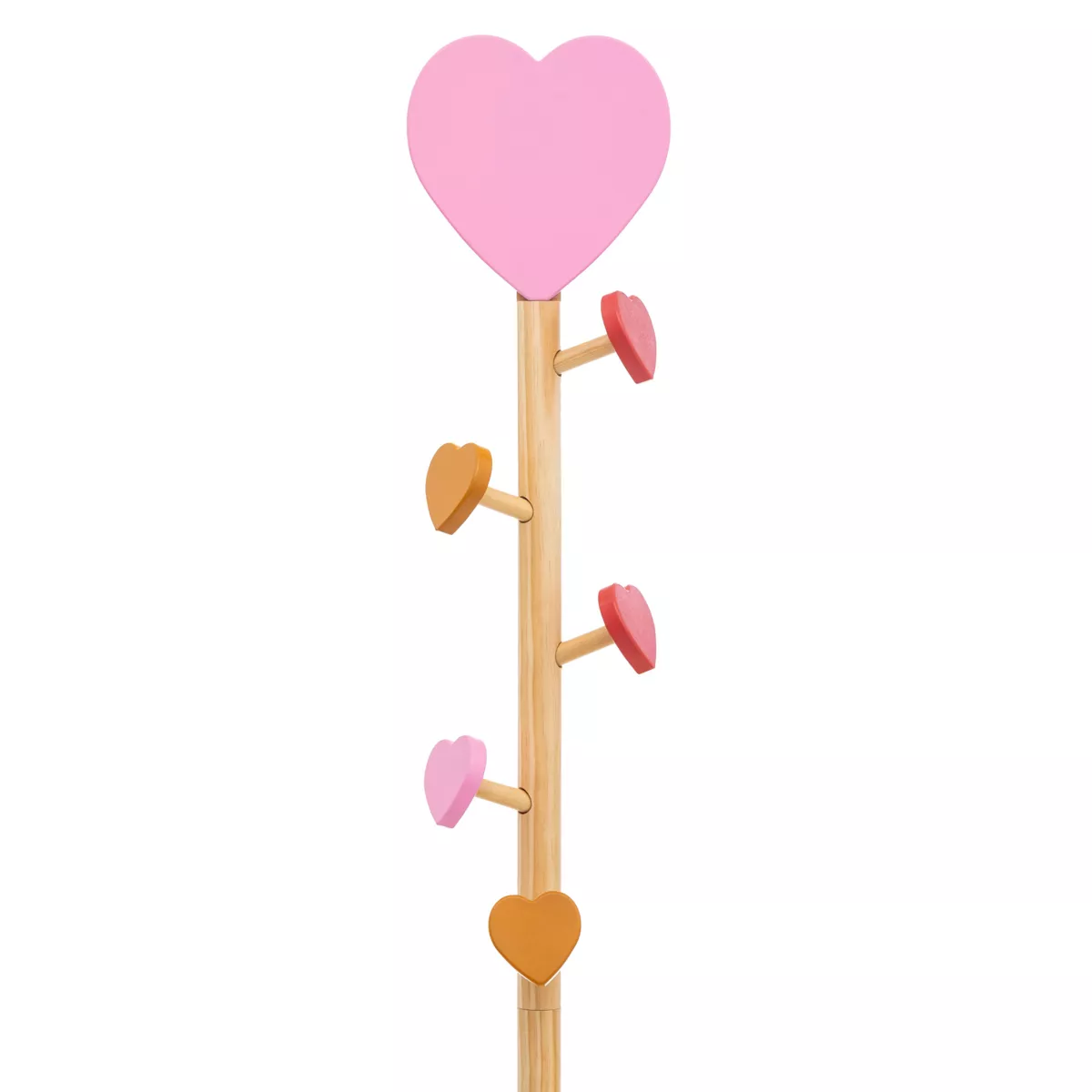 Kinder Garderobenständer Holz (H135 cm) Liebe Rosa