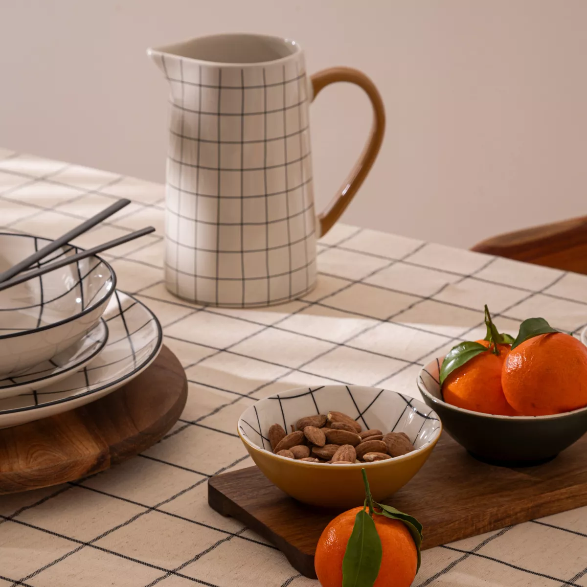 Rechteckige Tischdecke Baumwolle (150 x 250 cm) Cory Beige