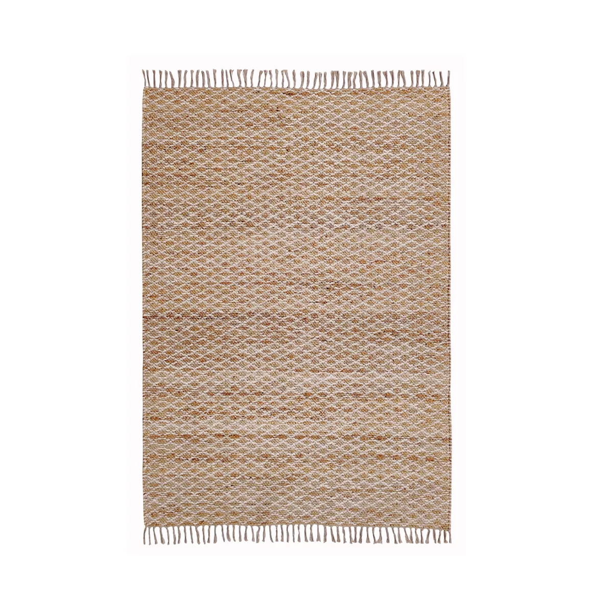 Tapis de salon rectangulaire jute tissée main (140 x 200 cm) Yuki Marron