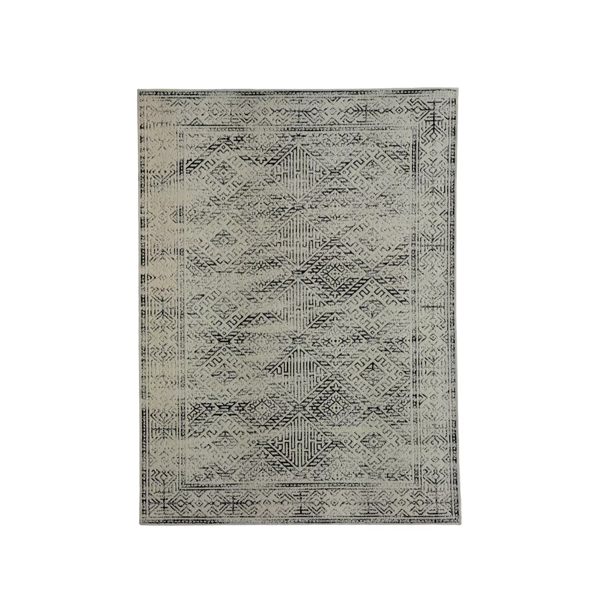 Tapis de salon rectangulaire jacquard (160 x 230 cm) Zahra Noir