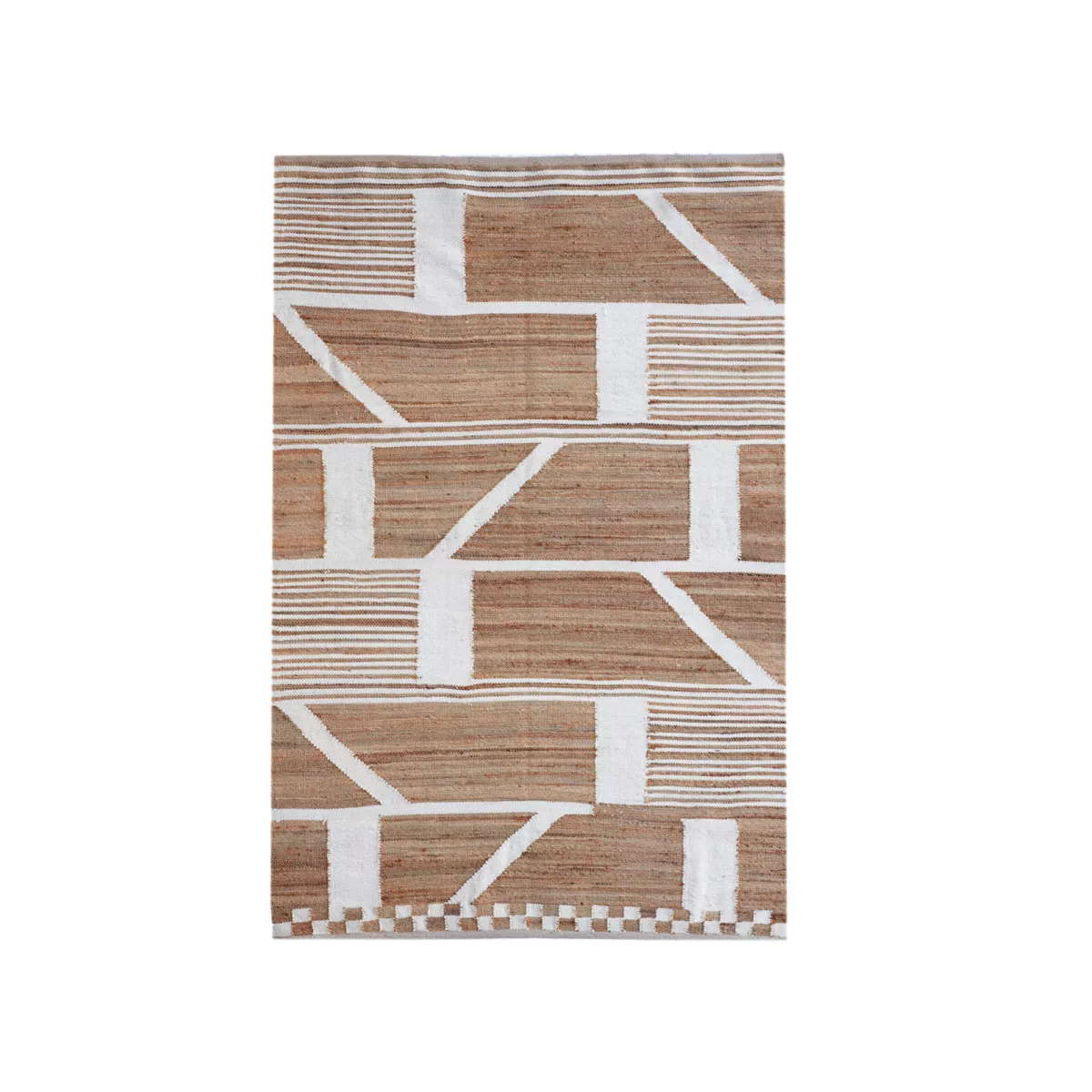 Rechteckiger Wohnzimmerteppich Jute (140 x 200 cm) Paris Beige