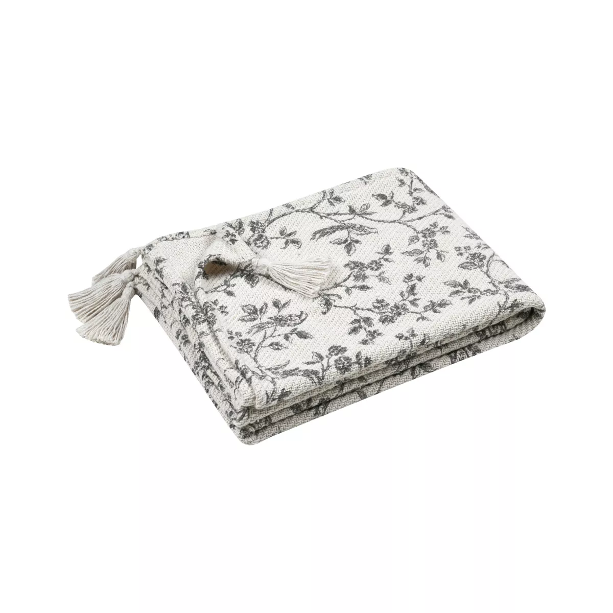 Coperta di cotone riciclato per divano (125 x 150 cm) Clarine Ecru