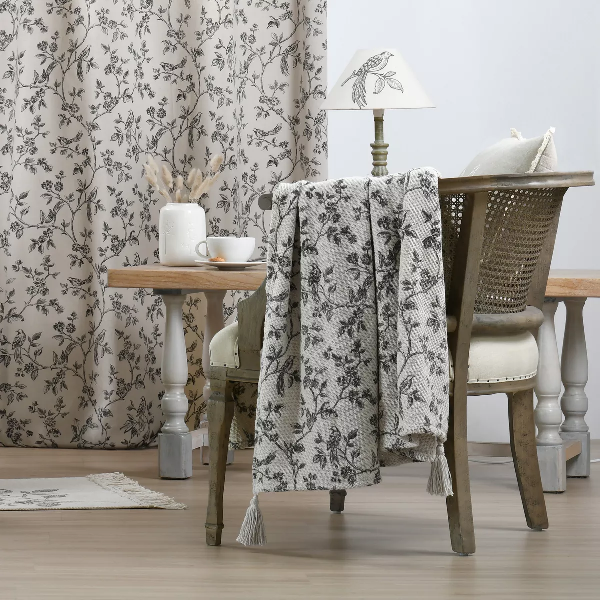 Jeté de canapé coton recyclé (125 x 150 cm) Clarine Ecru