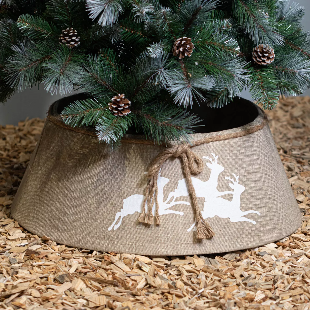 1 Cache-pied pour sapin jute dia68.00-H25.00cm naturel