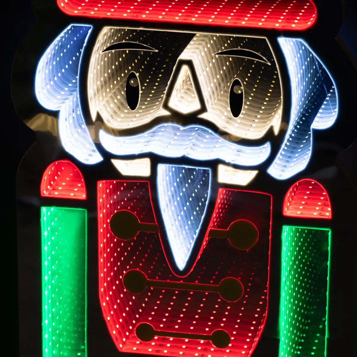 Casse-noisette lumineux 624 LED (H120 cm) Infinity Blanc froid/Multicolore