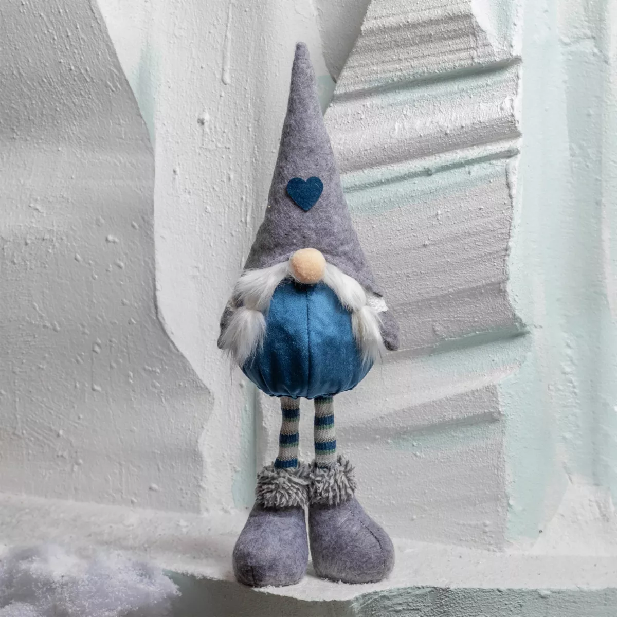 Folletto di Natale (H50 cm) Huguette cappello a punta Grigio