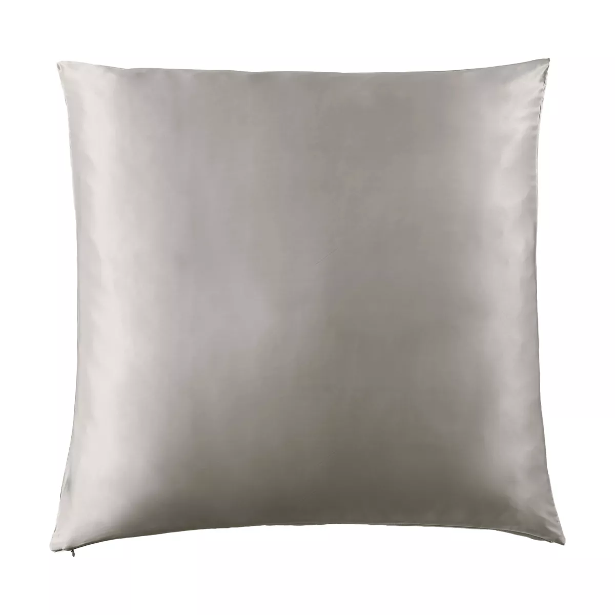 Taie d'oreiller carrée soie de mûrier (80 x 80 cm) Mizuki Gris clair