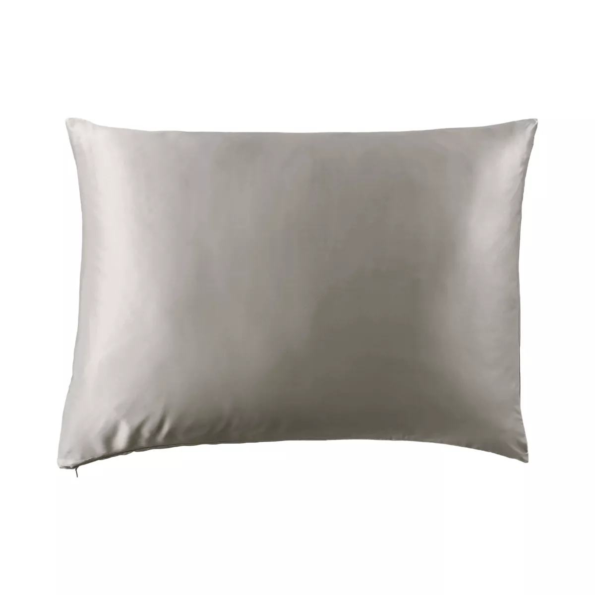Taie d'oreiller rectangulaire soie de mûrier (50 x 70 cm) Mizuki Gris clair