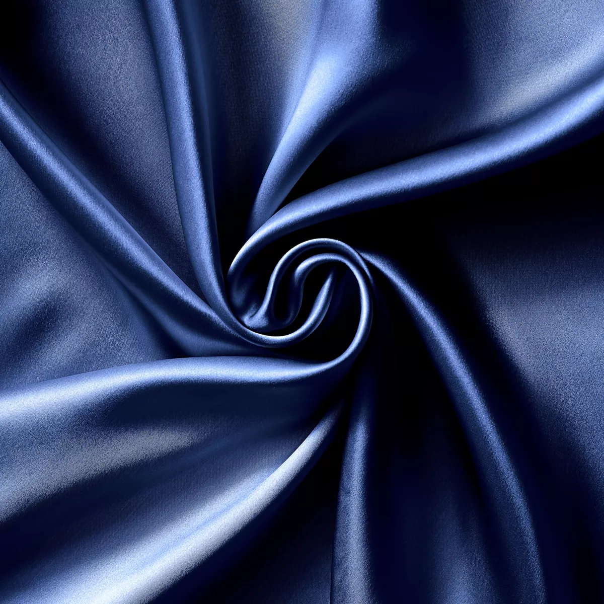 Federa per cuscino quadrata in seta di gelso (80 x 80 cm) Mizuki Blu marino