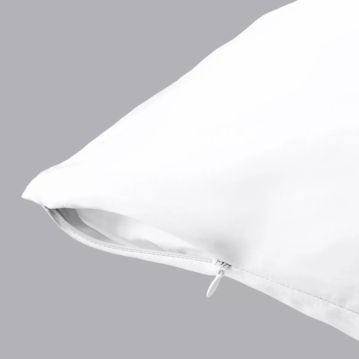 Taie d'oreiller rectangulaire soie de mûrier (50 x 70 cm) Mizuki Blanche