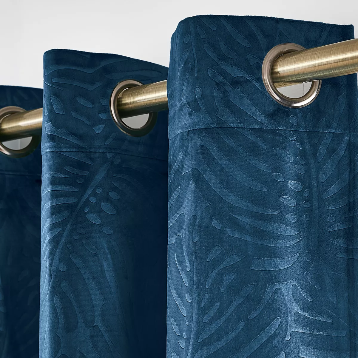 Cortina oscurecedora terciopelo (180 x 260 cm) Fern Azul marino