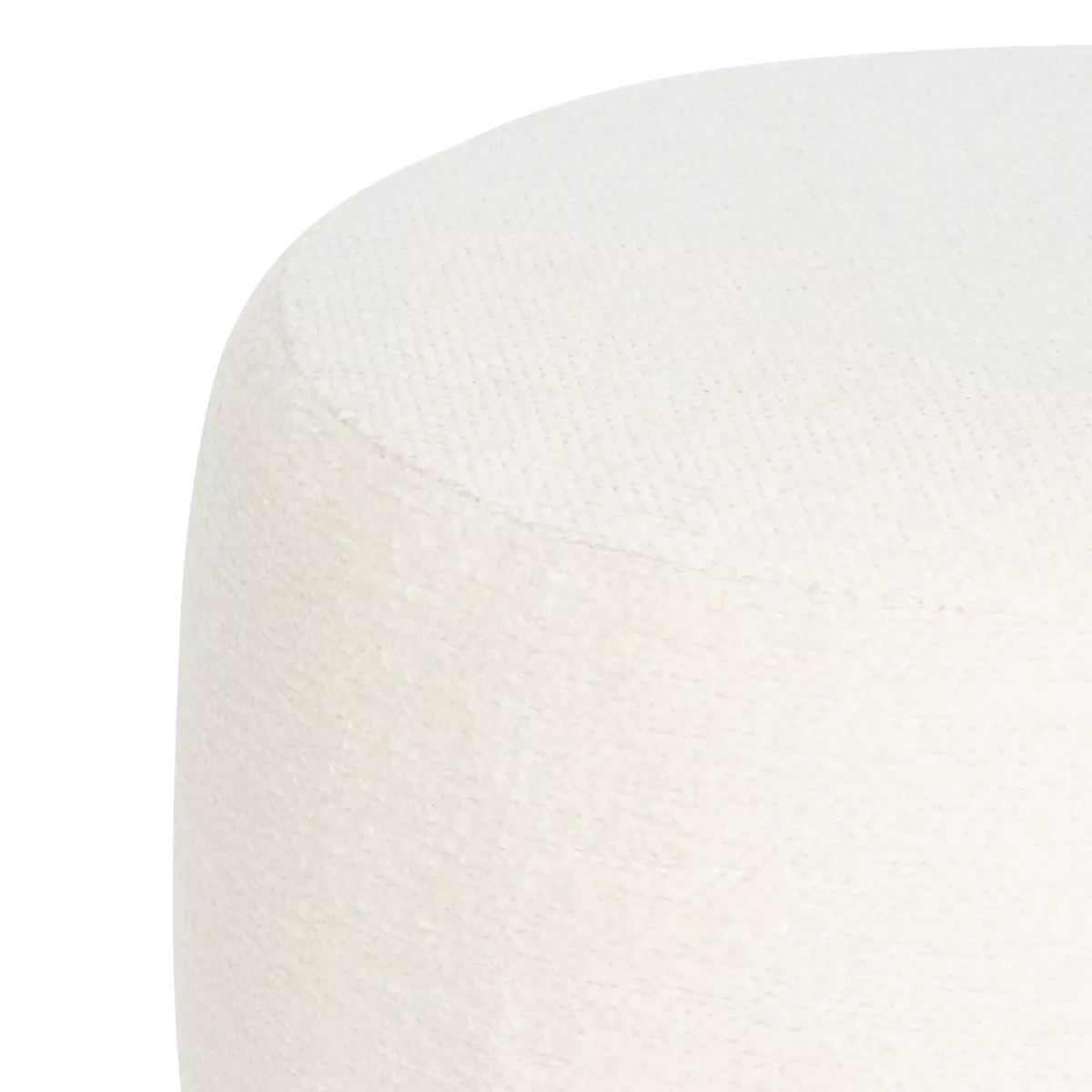 Pouf Schaffelloptik (D39 cm) Améa Weiß