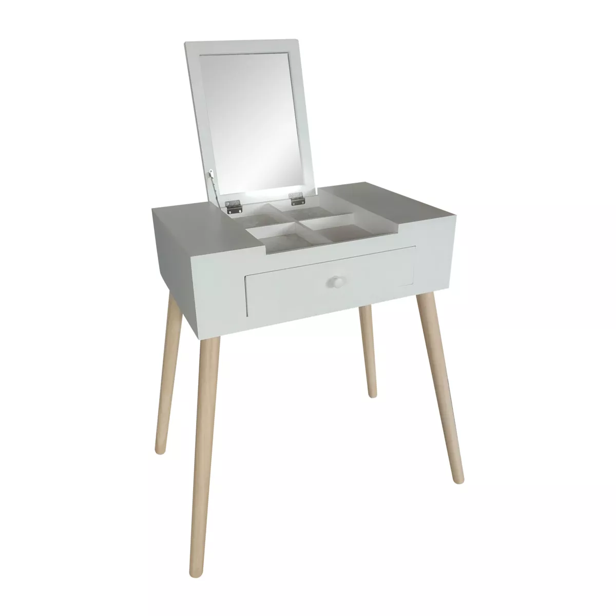 Kinder Frisiertisch aus Holz (H110 cm) Julia Weiß