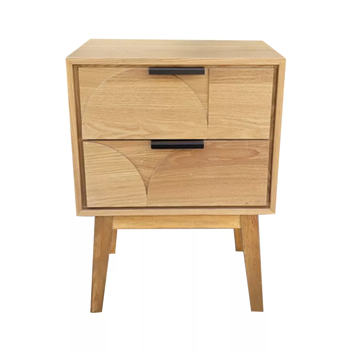 Beistelltisch aus Holz (H60 cm) Doppel Hanoi Natur

