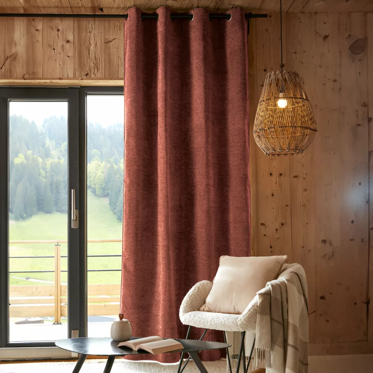 Isolerend verduisteringsgordijn Total Blackout (140 x 240 cm) Magnus Terracotta