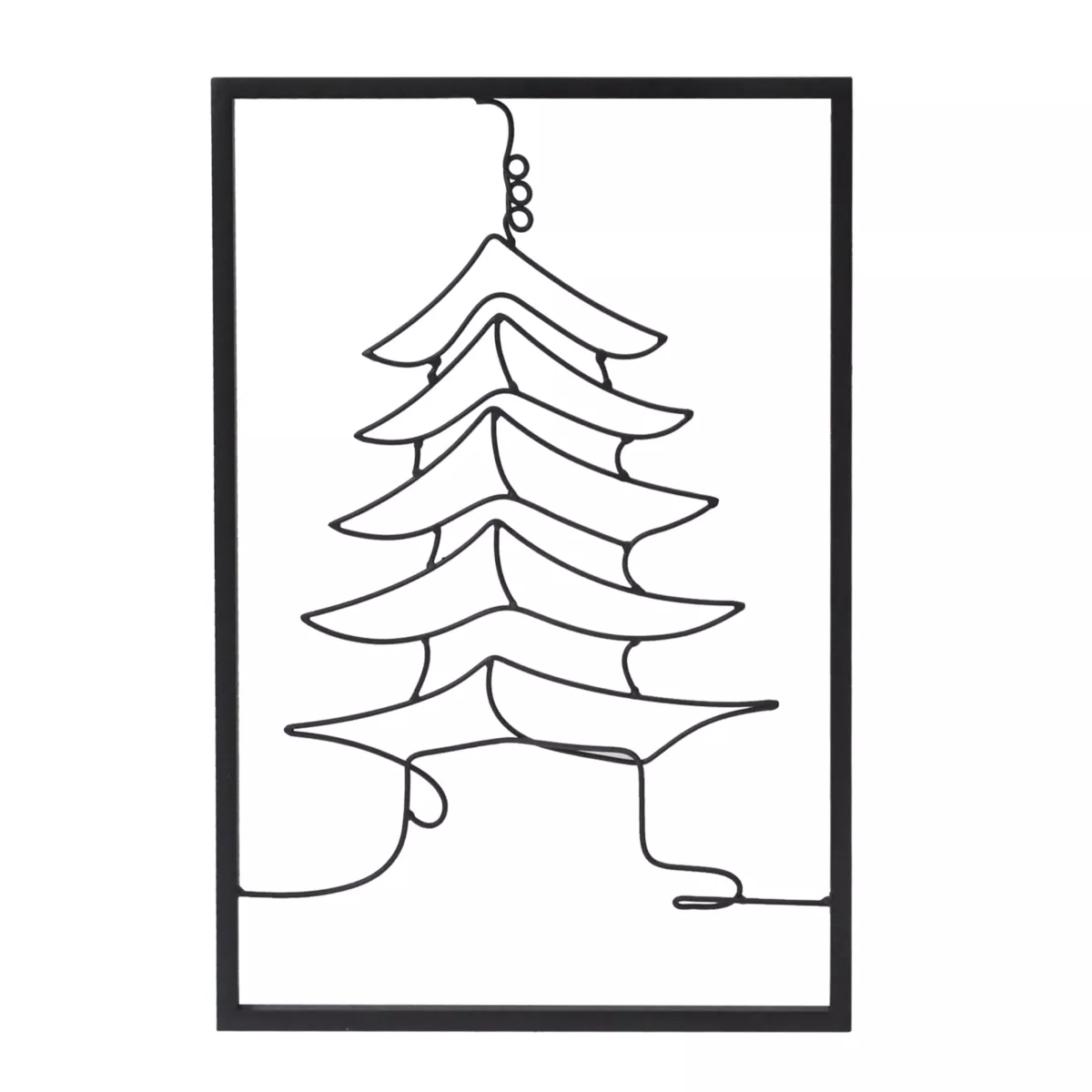 Decorazione murale in metallo (Alt 45 cm) Tempio Nero
