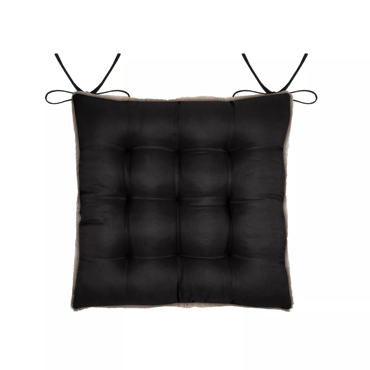 Coussin de chaise carré fausse fourrure (40 x 40 cm) Asgard Gris perle