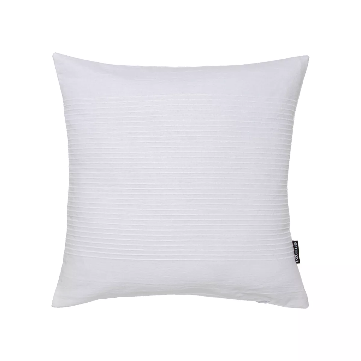 Housse de coussin carrée coton tissé (40 x 40 cm) Léa Blanche