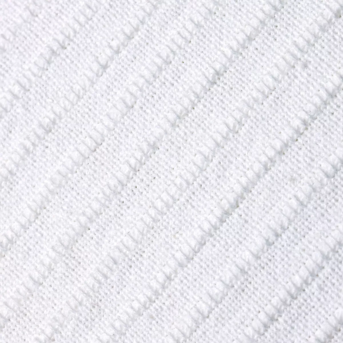 Housse de coussin carrée coton tissé (40 x 40 cm) Léa Blanche