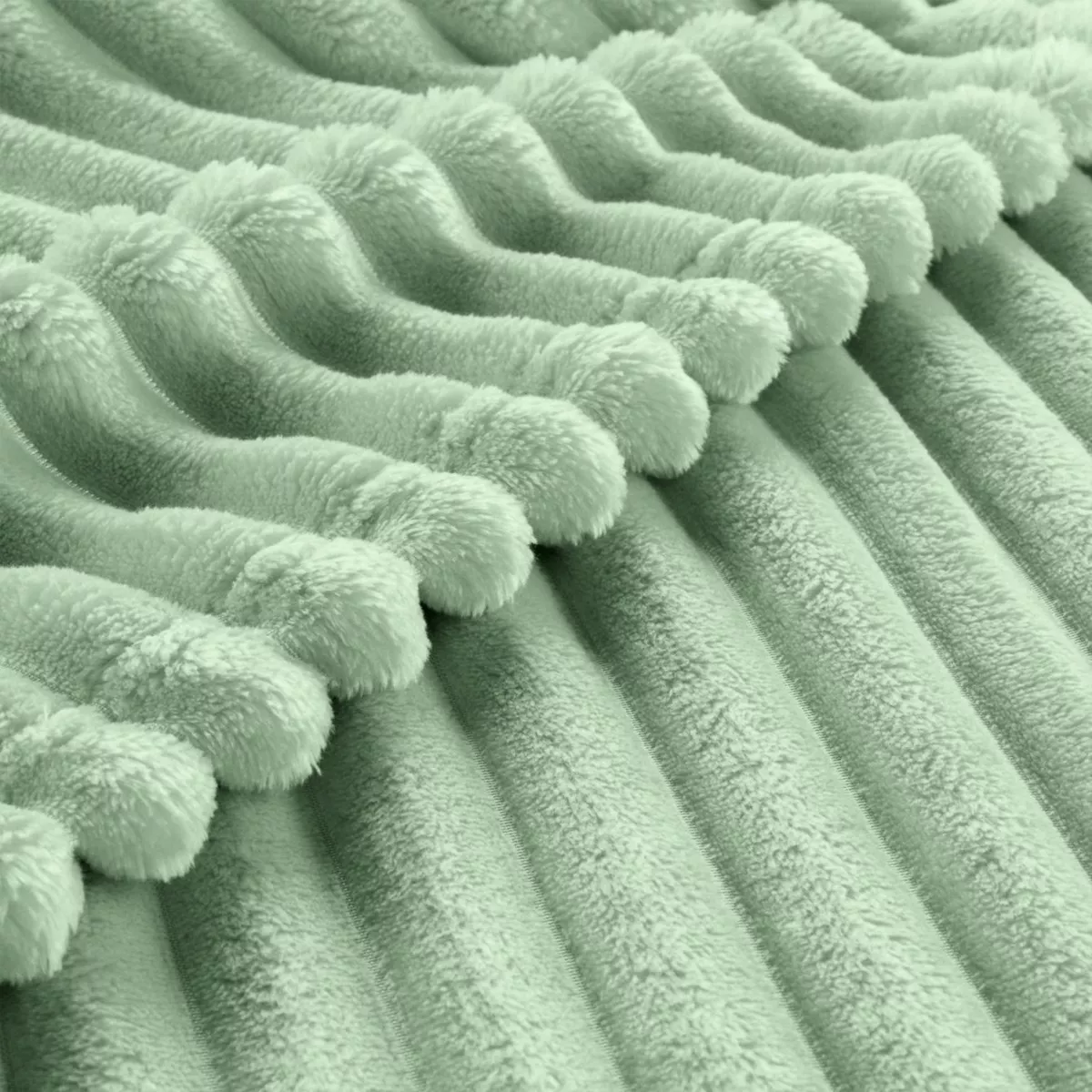 Plaid doux (180 x 220 cm) Dune Vert sauge