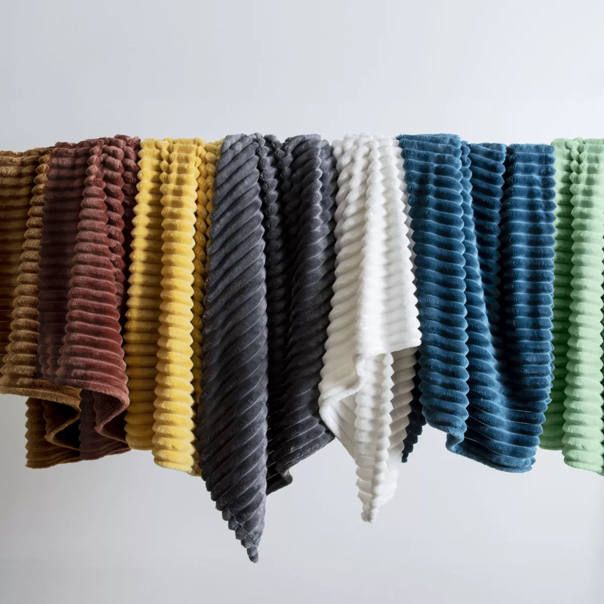 Plaid doux (220 x 240 cm) Dune Vert sauge