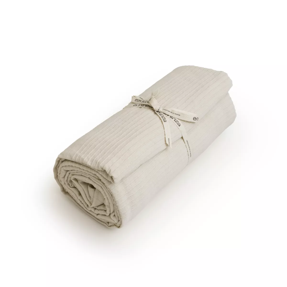Geweven katoenen bedsprei (180 x 220 cm) Lea Beige pampa