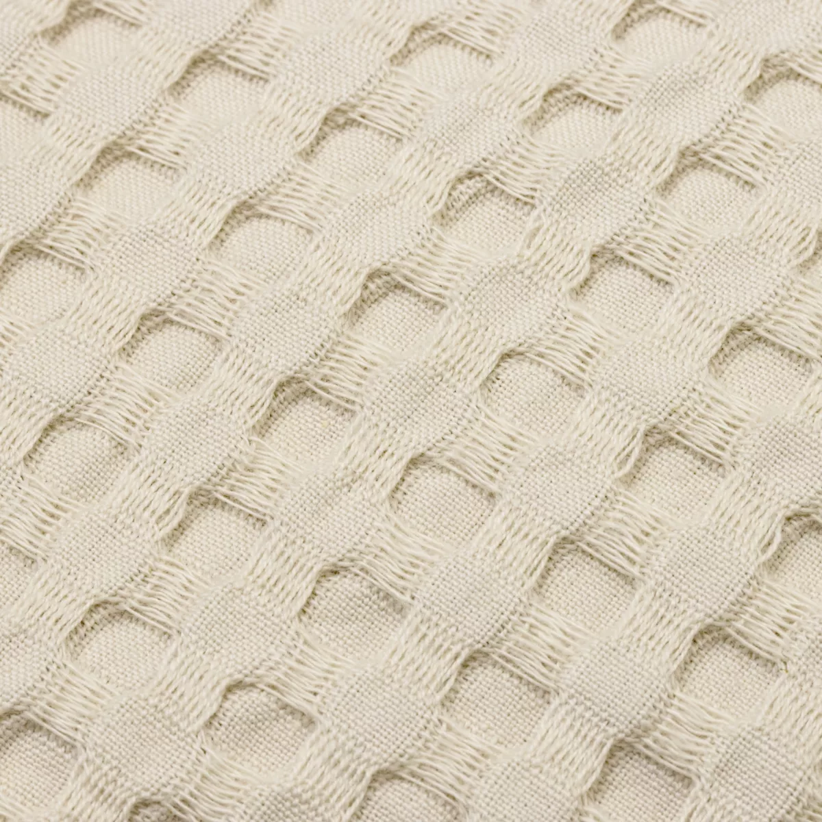 Tagesdecke Baumwolle Wabenoptik (180 x 220 cm) Maya Beige