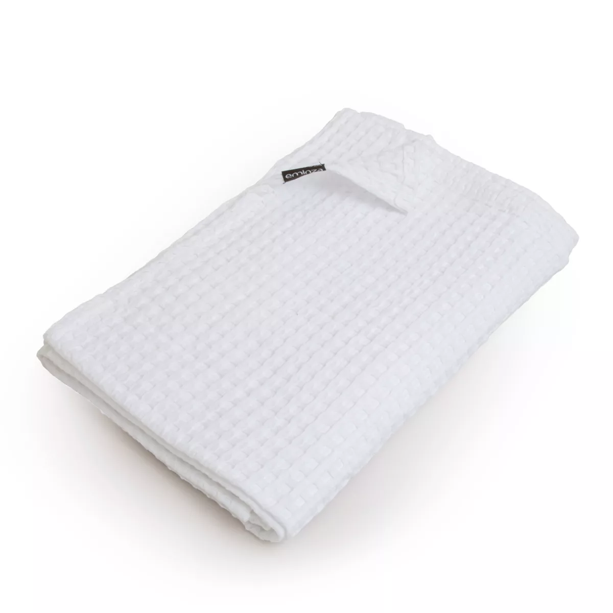 Worp van katoenen honingraat bed (130 x 160 cm) Maya Wit