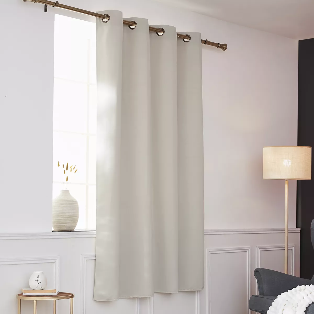Halbverdunkelnder Thermovorhang (140 x 180 cm) Calore Beige