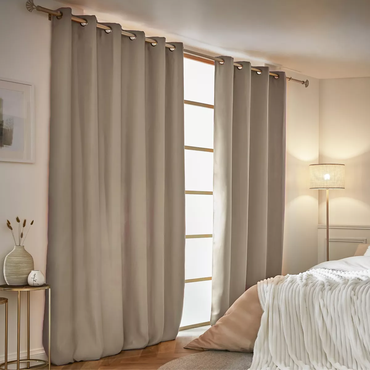 Halbverdunkelnder Thermovorhang (180 x 260 cm) Calore Taupe