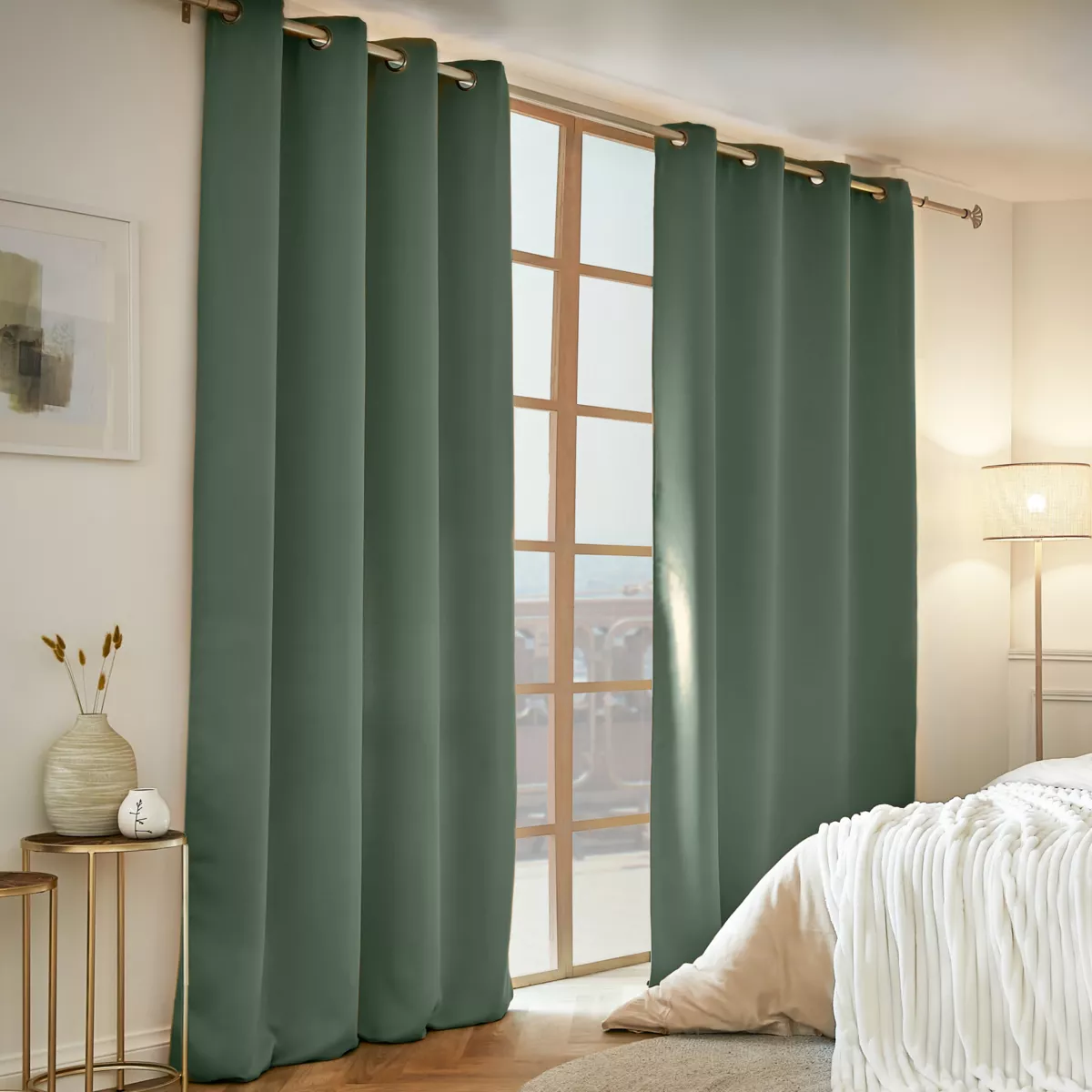 Cortina opaca térmica (140 x 280 cm) Calore Verde romero