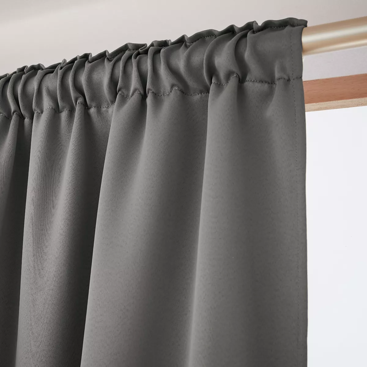 Rideau obscurcissant thermique galon fronceur (140 x 240 cm) Calore Gris anthracite