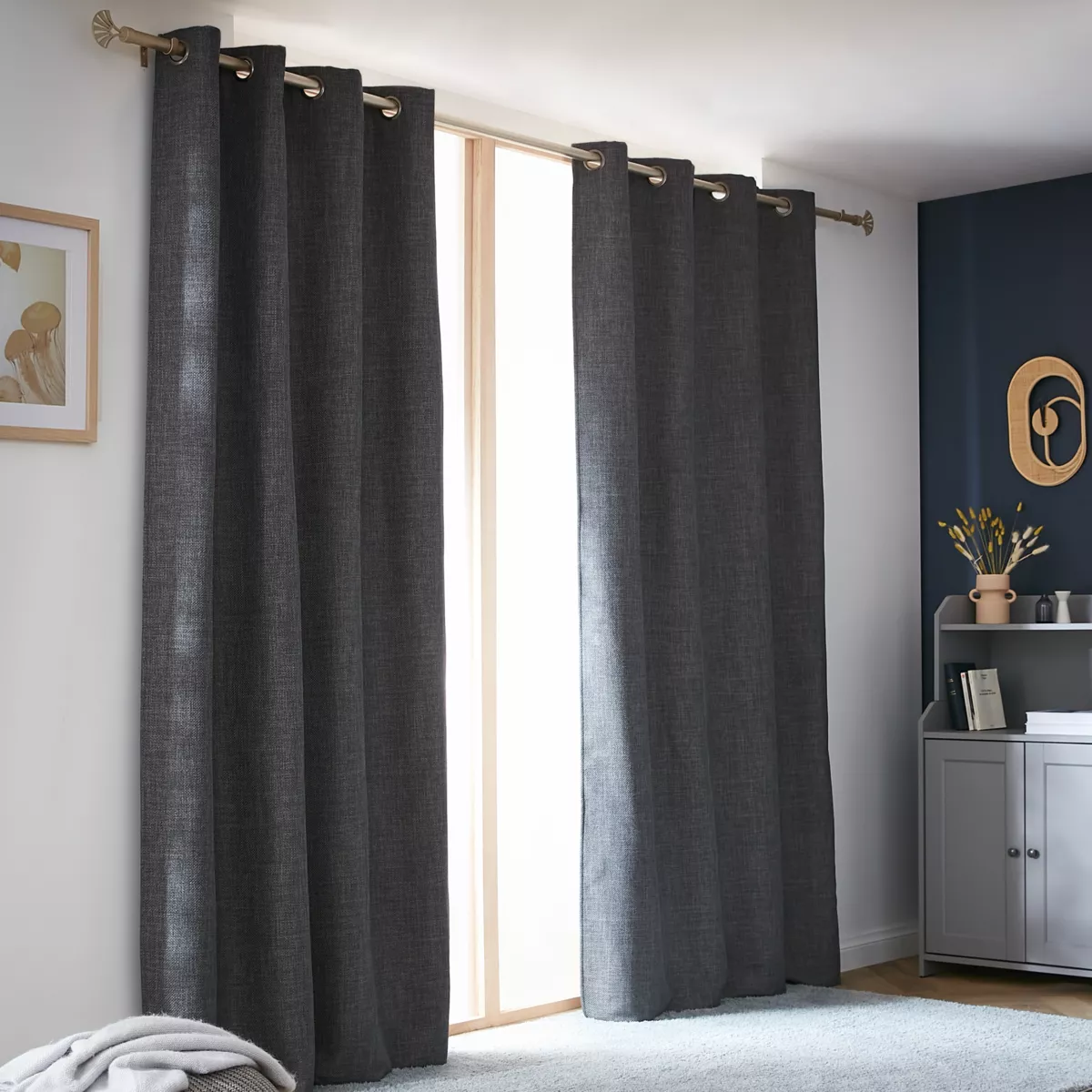 Halbverdunkelnder Thermovorhang (140 x 280 cm) Alba Anthrazitgrau