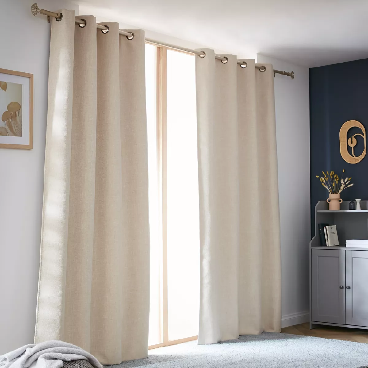 Rideau obscurcissant thermique (140 x 240 cm) Alba Beige grège