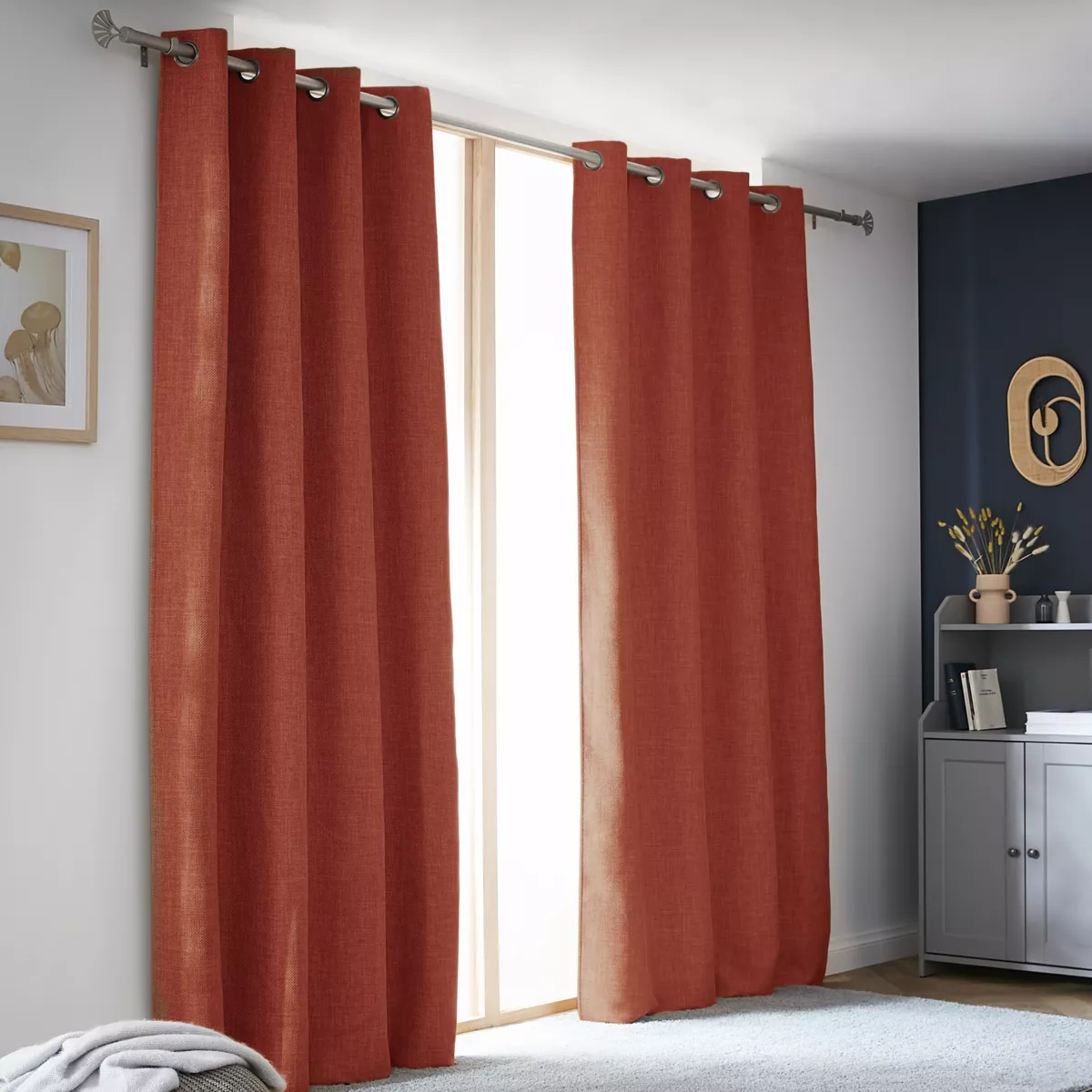 Rideau obscurcissant thermique (140 x 240 cm) Alba Terracotta