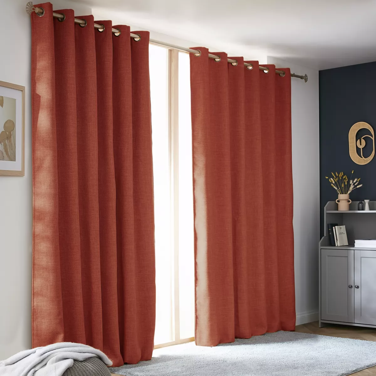 Cortina opaca térmica (180 x 260 cm) Alba Terracota