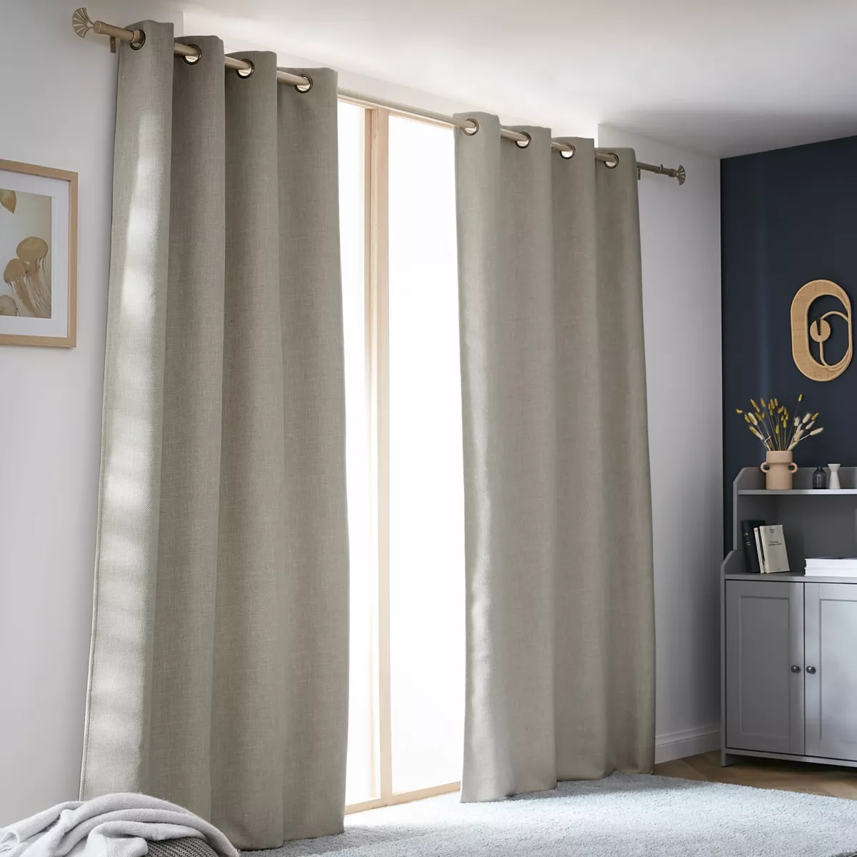 Halbverdunkelnder Thermovorhang (140 x 240 cm) Alba Taupe
