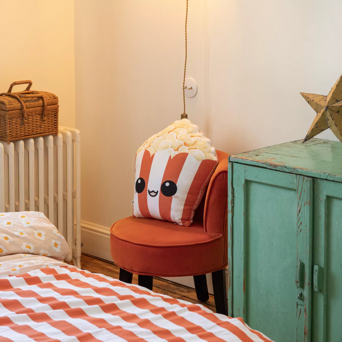 Cuscino rettangolare bambino cotone (40 x 42 cm) Fresh popcon Rosso