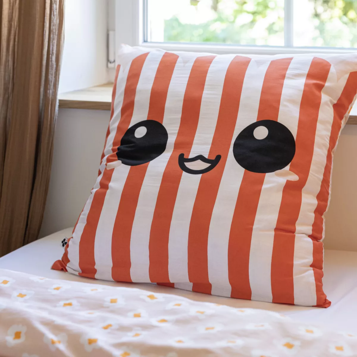 Parure de lit (Housse de couette + 1 Taie d'oreiller) 140 x 200 cm Coton imprimŽ FRESH POPCORN