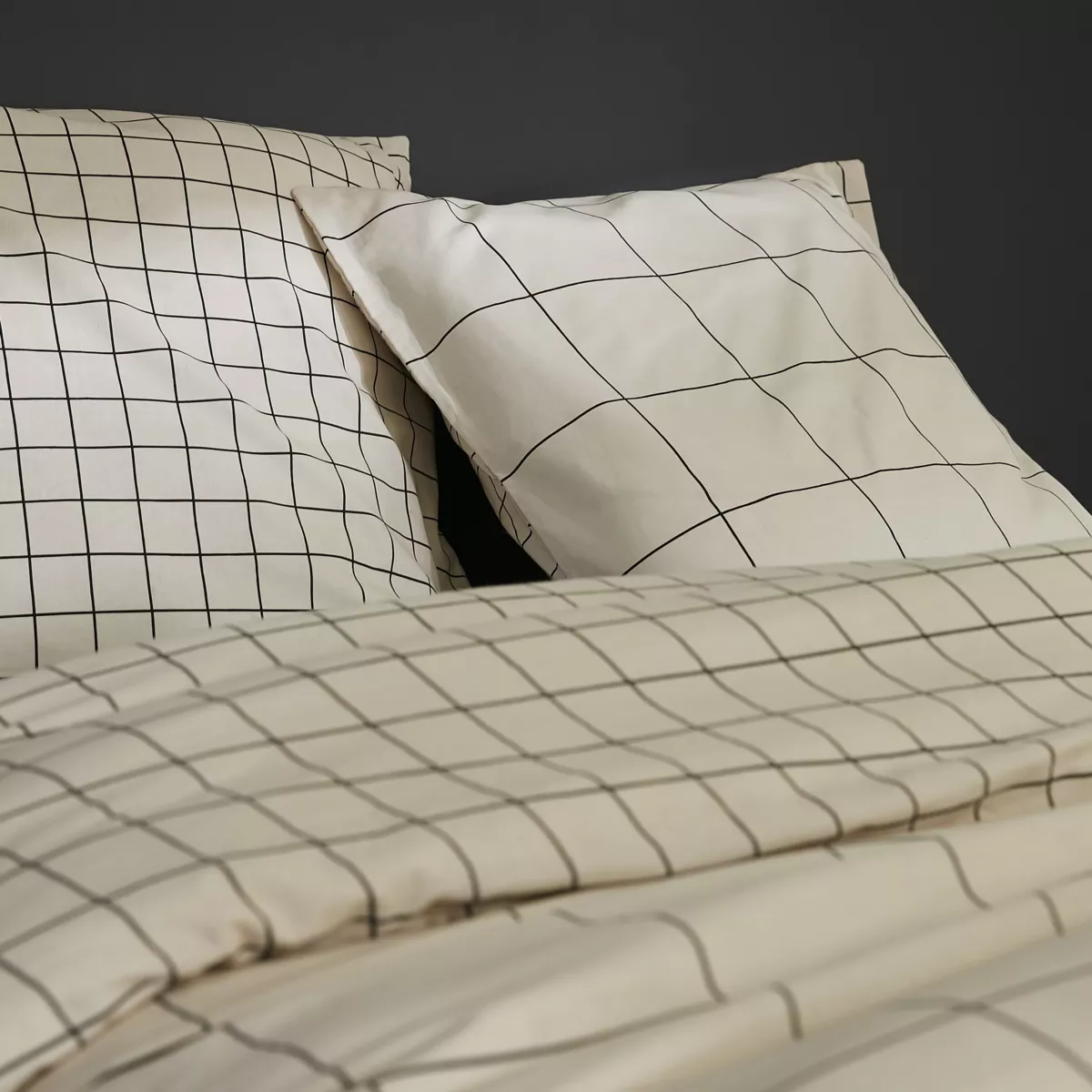 Copripiumino e due federe cotone (260 x 240 cm) Carrie Beige